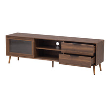 Load image into Gallery viewer, TV Stand, Media Console With 2 Doors, 2 Drawers & Storage Cabinet - Walnut