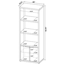 Load image into Gallery viewer, Noriega - 3 Shelf Media Tower With Open Shelves And Hidden Cabinet Storage - Mango Color