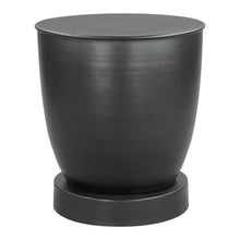 Load image into Gallery viewer, 20" Iron Round Pedestal End Table - Black
