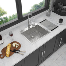 Load image into Gallery viewer, Drop In Kitchen Sink, 16 Gauge Stainless Steel, Single Bowl, Topmount Basin