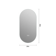 Load image into Gallery viewer, Smart Wall Mounted LED Touch Screen Mirror With Anti-Fog Function And Adjustable Lighting