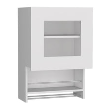 Load image into Gallery viewer, Laminate Wall Mounted China Cabinet With Single Shelf - White