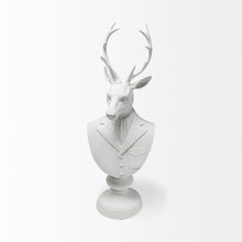Load image into Gallery viewer, Poly Suited Deer Bust Tabletop Sculpture - White