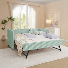 Load image into Gallery viewer, Gingham Daybed With USB Charging Port, Wave Shaped Design