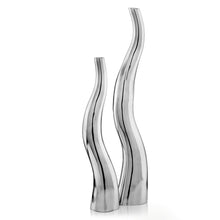 Load image into Gallery viewer, Squiggly Vases (Set of 2) - Silver