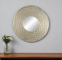 Load image into Gallery viewer, 31" Round Dimensional Thick Frame Accent Mirror - Silver