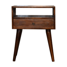 Load image into Gallery viewer, 22" One Drawer Solid Wood Nightstand - Chestnut