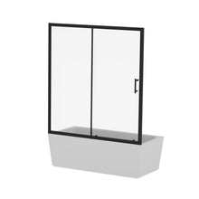 Load image into Gallery viewer, Sliding Shower Door For Bathtub - Matt Black