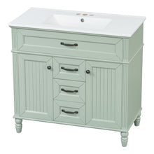 Load image into Gallery viewer, Bathroom Vanity With Sink, Flip-Out Top Drawer, Soft Close Doors, 2 Storage Drawers