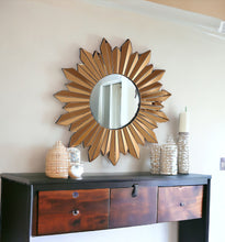 Load image into Gallery viewer, 39" Sunburst Glass Framed Accent Mirror - Gold