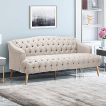 Load image into Gallery viewer, Comfy 3 Seat Sofa With Wooden Legs, For Living Room And Study