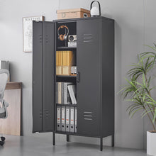 Load image into Gallery viewer, Modern Storage Cabinet With Adjustable Shelves, Magnetic Door Stopper
