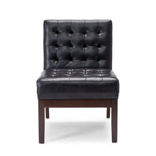 Load image into Gallery viewer, Contemporary Accent Chair With Tufted Waffle Stitch - Black