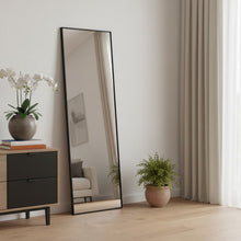 Load image into Gallery viewer, 71" Metal Leaning Framed Full Length Mirror - Black