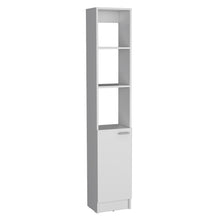 Load image into Gallery viewer, Linen Cabinet, 1 Door, 6 Shelves - White