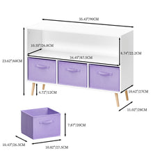 Load image into Gallery viewer, Bookcase With Collapsible Drawers, Book Display Organizer