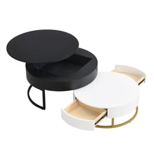 Load image into Gallery viewer, Modern Round Lift-Top Nesting Coffee Tables With 2 Drawers