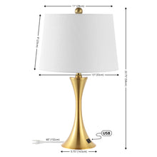 Load image into Gallery viewer, Novelty Table Lamps LED With Empire Shades (Set of 2) - Brass