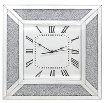 Load image into Gallery viewer, Silent Analog Square Wall Clock - Silver