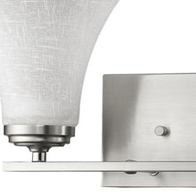 Load image into Gallery viewer, Two Light Wall Light With Tapered Glass Shade - Silver