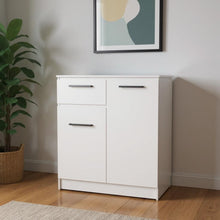 Load image into Gallery viewer, 37" Wood Accent Cabinet With Two Doors And One Drawer - White