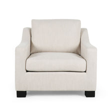 Load image into Gallery viewer, Nightowl - Upholstered Club Chair With Sloped Arms And Wood Legs - Beige