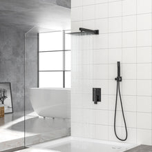 Load image into Gallery viewer, Dual Shower Head System With Square Rain Shower And Rough In Valve