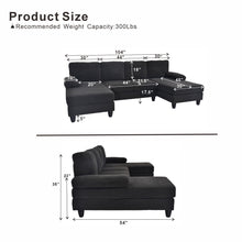 Load image into Gallery viewer, U-Shaped Sofa With Dual Chaise
