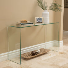 Load image into Gallery viewer, Cadyn - Tempered Glass Console Table Sleek Design - Clear
