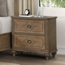 Load image into Gallery viewer, 1 Piece Nightstand, Bedside Table With USB A And USB C Ports - Oak / Rustic