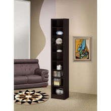 Load image into Gallery viewer, Rectangular Bookcase Tall Slim Storage With 9 Shelves - Brown