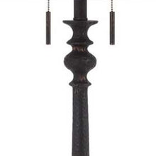 Load image into Gallery viewer, Two Light Traditional Shaped Floor Lamp With Beige Square Shade - Rust