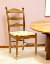 Load image into Gallery viewer, Straw And Wood Ladder Back Dining Side Chair - Brown