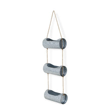 Load image into Gallery viewer, Galvanized Three Tier Hanging Planter - Silver