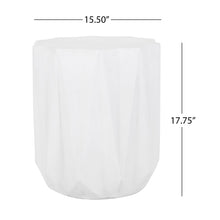Load image into Gallery viewer, Outdoor Lightweight Concrete Side Table - Antique White