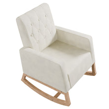 Load image into Gallery viewer, Rocker Chair With Tufted Back - Beige / Ivory