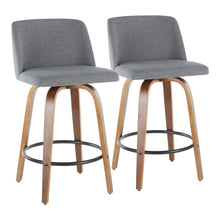 Load image into Gallery viewer, Toriano - Mid Century Modern, Counter Stool (Set of 2)