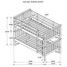 Load image into Gallery viewer, Slatted - Headboard Twin / Twin Bunk Bed With Built In Ladder Design - White