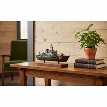 Load image into Gallery viewer, Hand Painted Model Boat - Dark Gray / Dark Brown