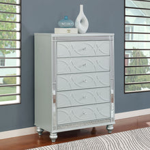 Load image into Gallery viewer, Arabesque - 5 Drawer Bedroom Chest - Silver