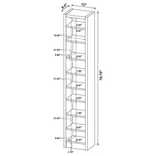 Load image into Gallery viewer, Rectangular Bookcase Tall Slim Storage With 9 Shelves - Brown