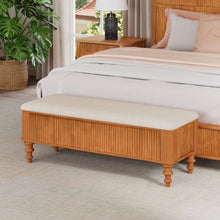 Load image into Gallery viewer, Storage Ottoman Bench For Living Room - Natural
