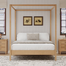Load image into Gallery viewer, Canopy Bed Frame 4 Poster Platform Bed With Slats Support, No Box Spring Needed