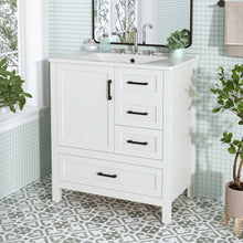 Load image into Gallery viewer, Modern Bathroom Vanity With Ceramic Sink, Solid Frame And Storage Solutions