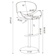 Load image into Gallery viewer, Adjustable Height Bar Stool - Black