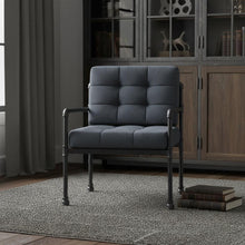 Load image into Gallery viewer, Velvet And Steel Arm Chair - Gray