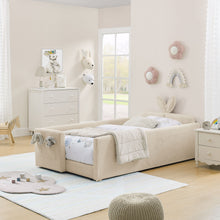 Load image into Gallery viewer, Cute Rabbit Ear Upholstered Platform Bed Frame With Safety Rail