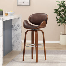 Load image into Gallery viewer, Lumos - Mid Century Modern Upholstered Swivel Barstool