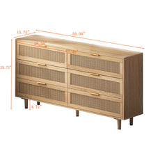 Load image into Gallery viewer, Modern 6 Drawer Storage Cabinet For Bedroom