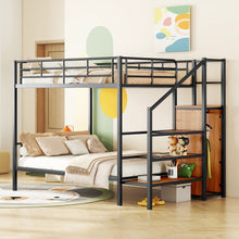 Load image into Gallery viewer, Bunk Bed With Lateral Storage Ladder And Wardrobe